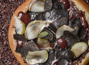 Pizza chocolat truffe noire