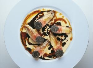 Endives de pleine terre, jambon, truffe noire par Alain Ducasse