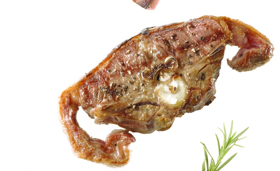 Lamb-chop grillée, brochette d’abats