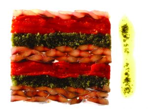 Filets d’anchois marinés aux piments doux par Alain Ducasse