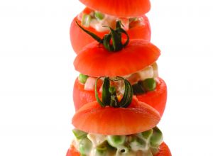 Macédoine de légumes, tomates antiboises