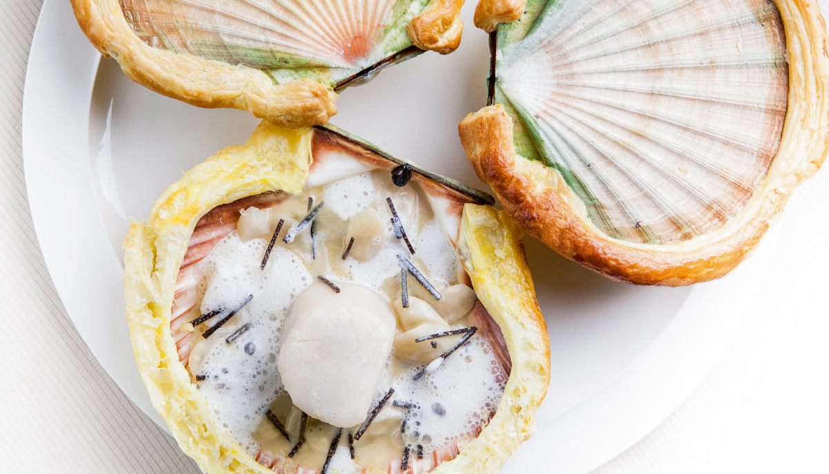 Recette de Coquilles saintjacques de portenbessin lutées, salsifis