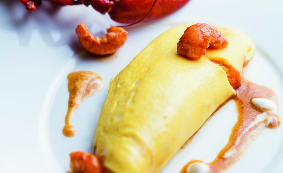Recette d'omelette aux écrevisses, sauce nantua par Alain Ducasse