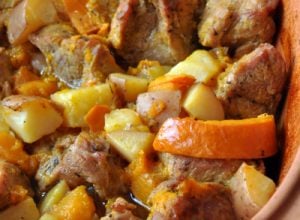 Recette d'épaule de veau aux épices, pommes de terre et potimarron par Pascale Weeks
