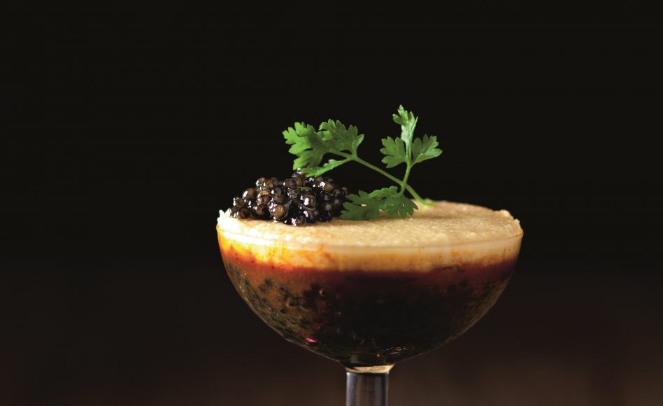 Recette de gelée de caviar à la crème de chou-fleur