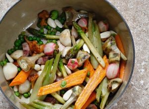 Recette de cocotte de légumes et champignons printemps-été par Alain Ducasse