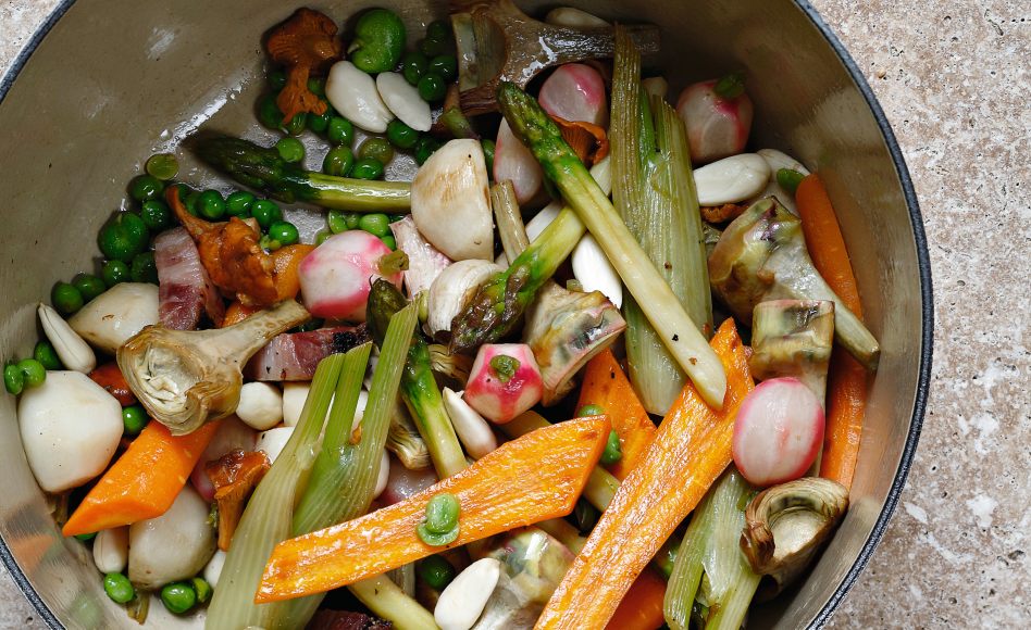 Recette de cocotte de légumes et champignons printemps-été par Alain Ducasse