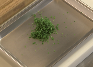 Technique pour ciseler de la ciboulette