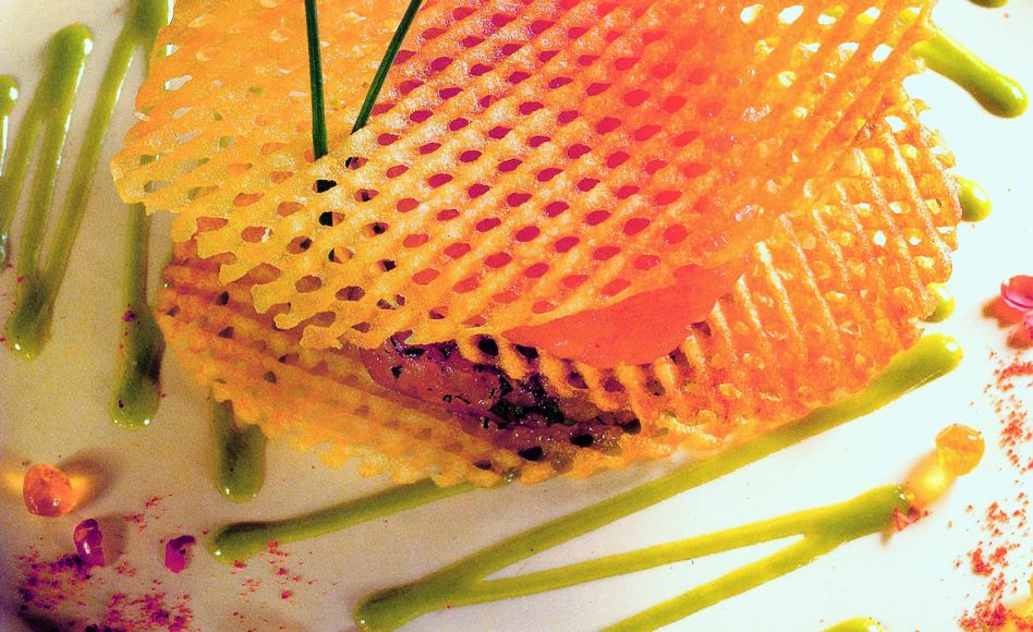Croustillant de pomme de terre au saumon frais par Joël Robuchon