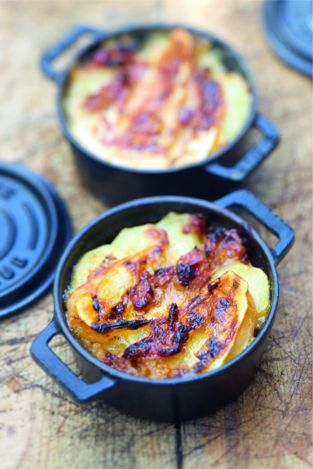 tartiflette en mini cocotte par julie andrieu