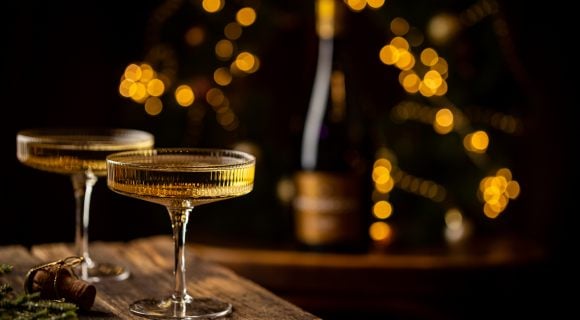 Un repas de Noël tout champagne, de l’apéritif au dessert