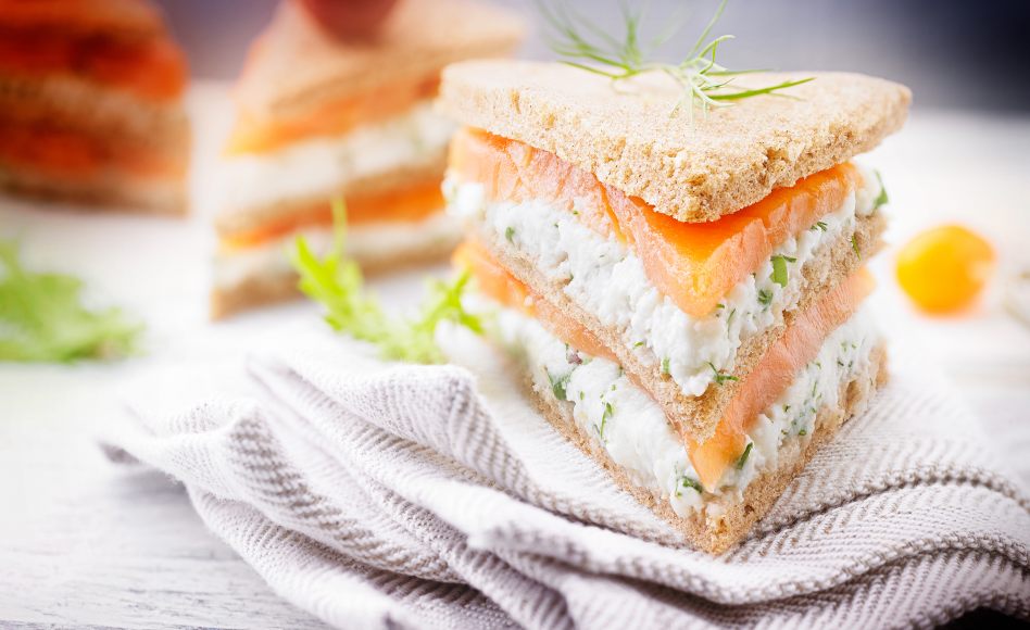 Recette des mini club sandwichs au saumon
