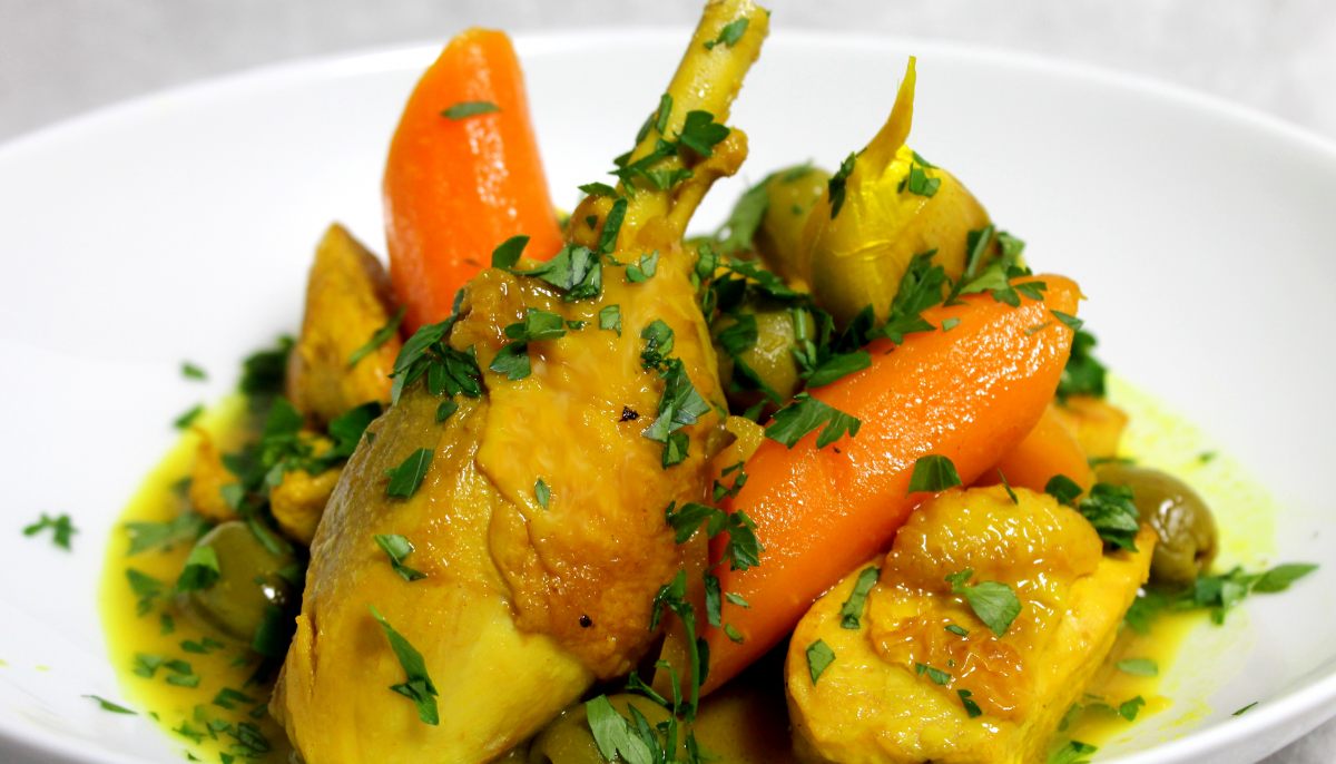 Recette de Poulet aux olives par Alain Ducasse Académie du Goût