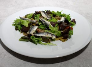 Recette de sardines, caponatina et mesclun par Alain Ducasse