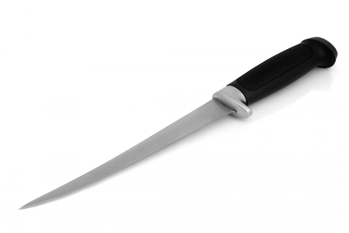 Couteau à poisson à grandes dents 33 cm inox plastique crantée Deglon