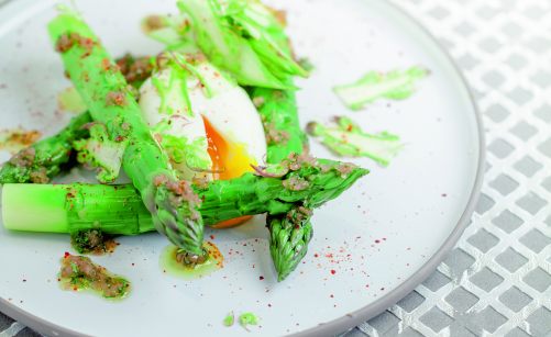 Recette D Asperges Verts œuf Mollet Vinaigrette Par Alain Ducasse