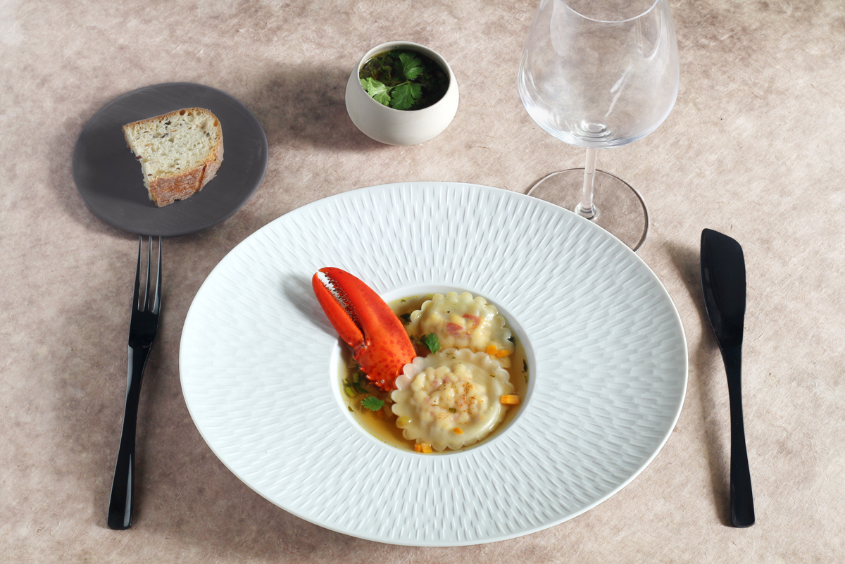 Recette des ravioles de homard au bouillon thaï