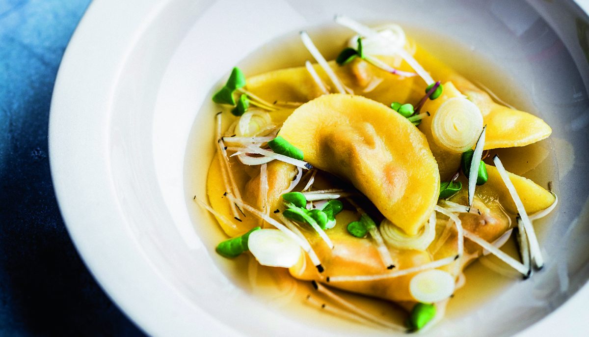 Recette de ravioli au foie gras par Denny Imbroisi