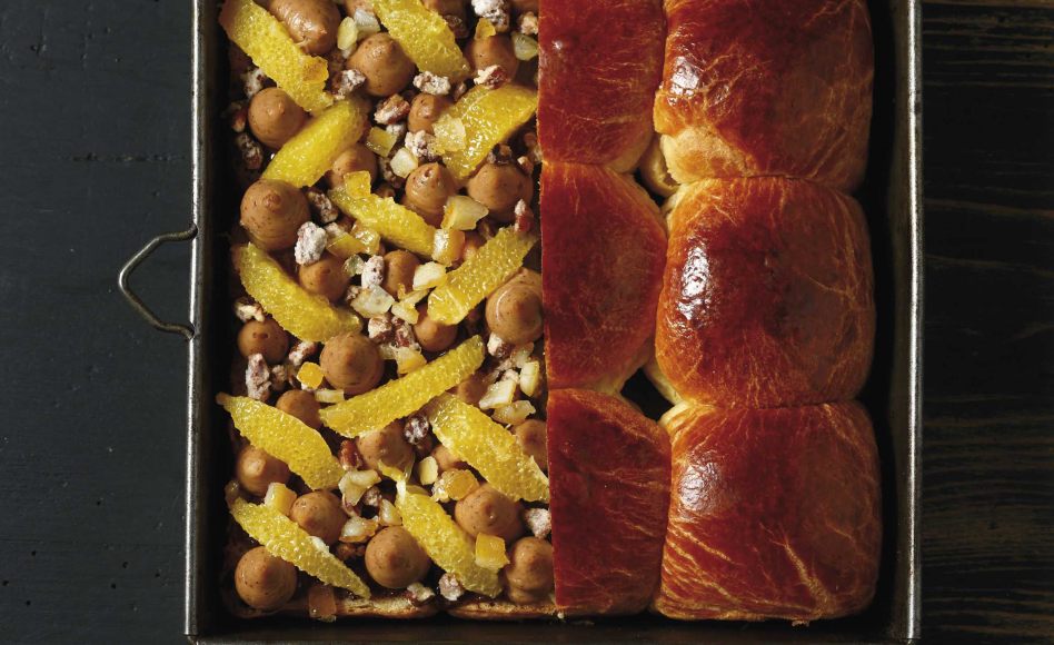 Recette de brioche carrée noix de pécan et orange par Christophe Adam
