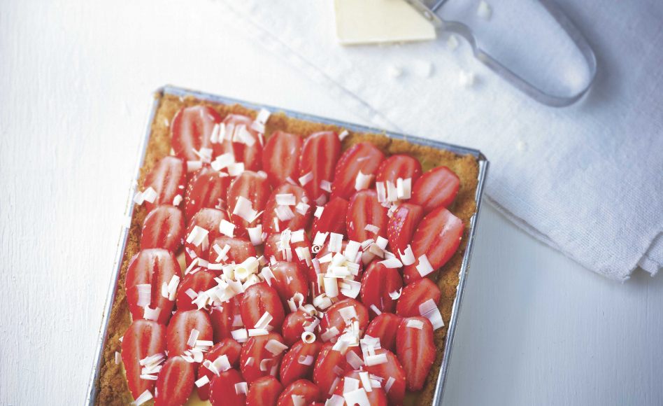 Tarte fraises, crème amande et mascarpone