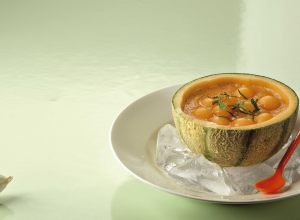 Recette de soupe et billes de melon par la rédaction de l'Académie du Goût