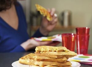Gaufres parmesan & jambon cru