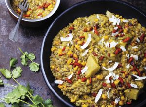 Curry lentilles-maïs