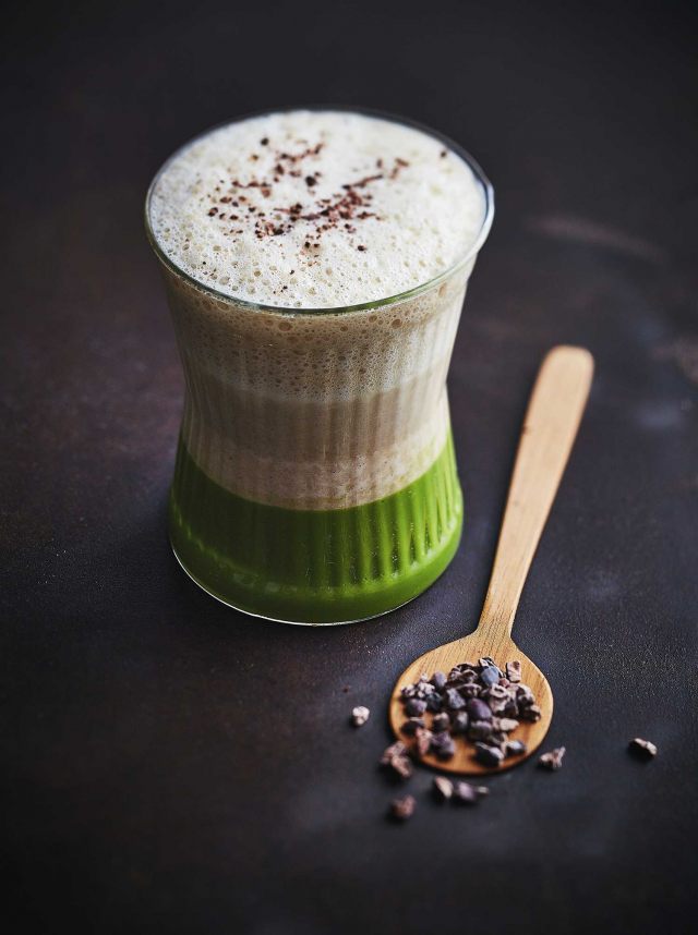 Cappuccino de champignons sauvages au gru royale de persil