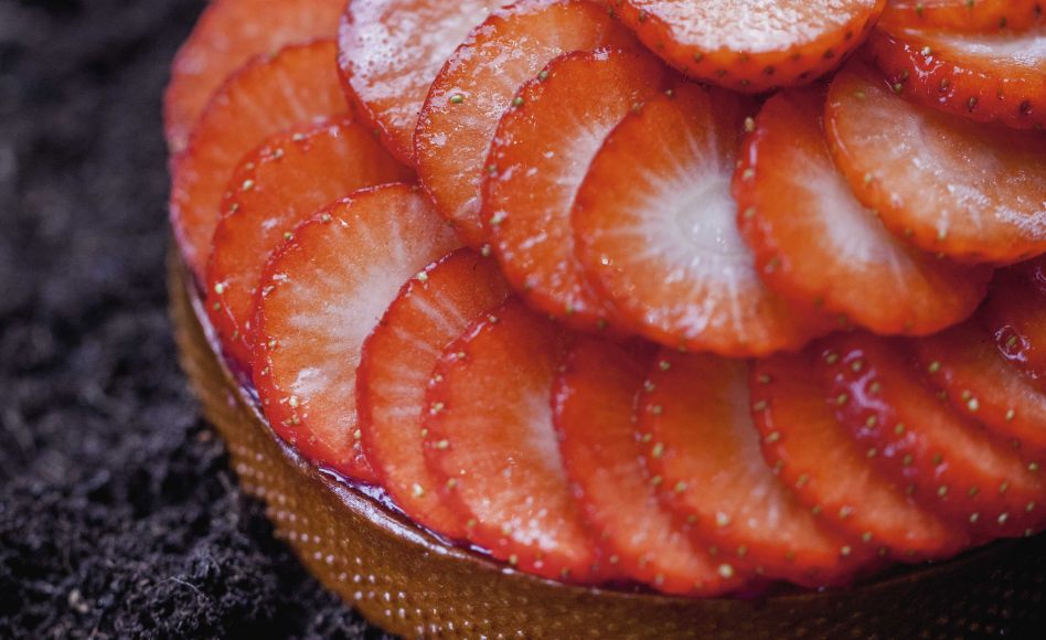 Recette de tarte fraise basilic par Cédric Grolet