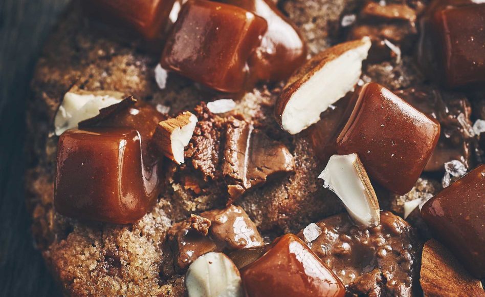 Recette de cookies chocolat, amande et caramel par Christophe Adam