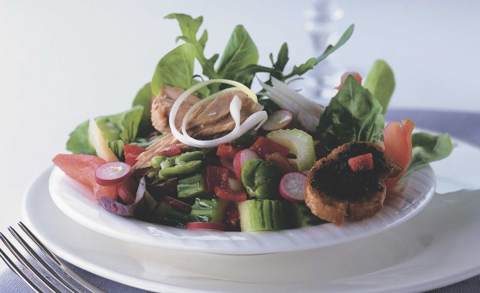 Recette de salade niçoise à la monégasque par Alain Ducasse