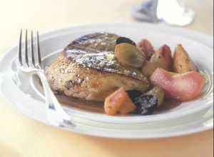 Recette de foie gras frais aux pommes et aux raisins par Alain Ducasse