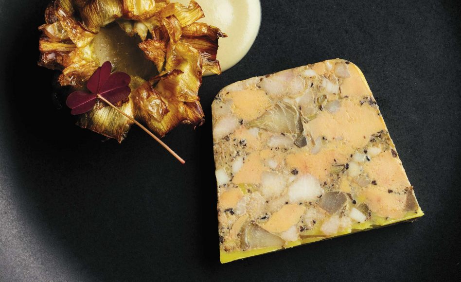 recette de ris de veau, foie gras, truffe, artichauts