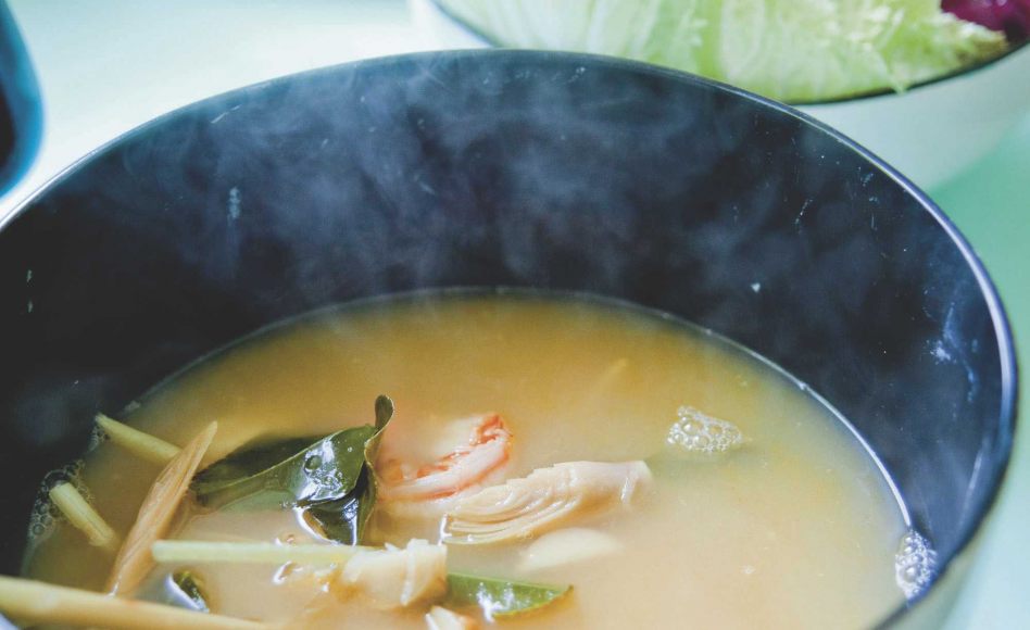 recette de soupe aux crevettes et citronnelle