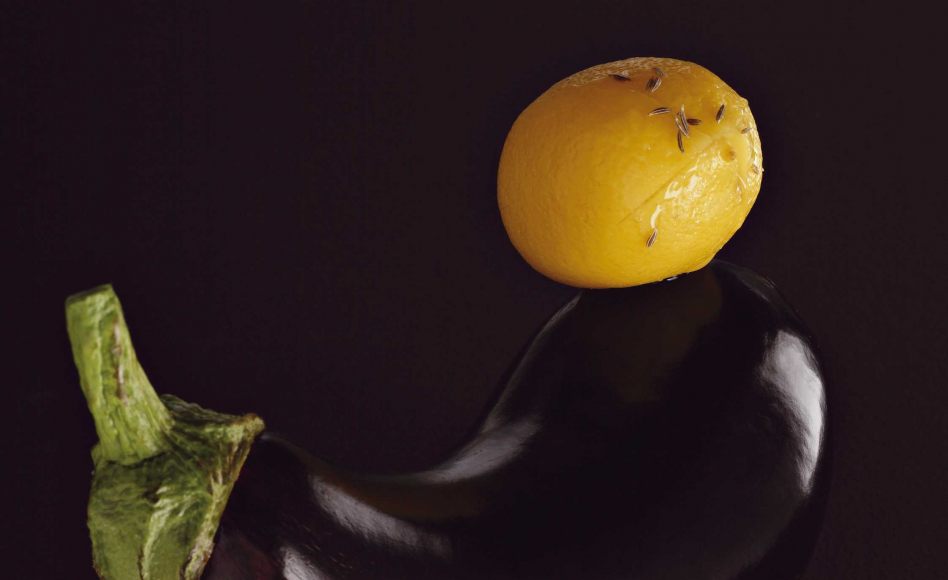 Compotée d’aubergine au citron confit