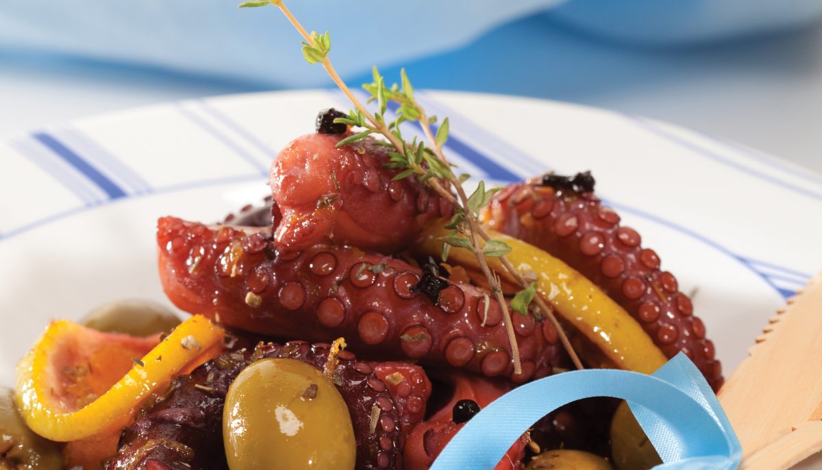 Recette de poulpe au vin et au miel par Dina Nikolaou