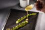 Recette d'asperges, mousse d'asperges, crème au ponzu par Julien Allano