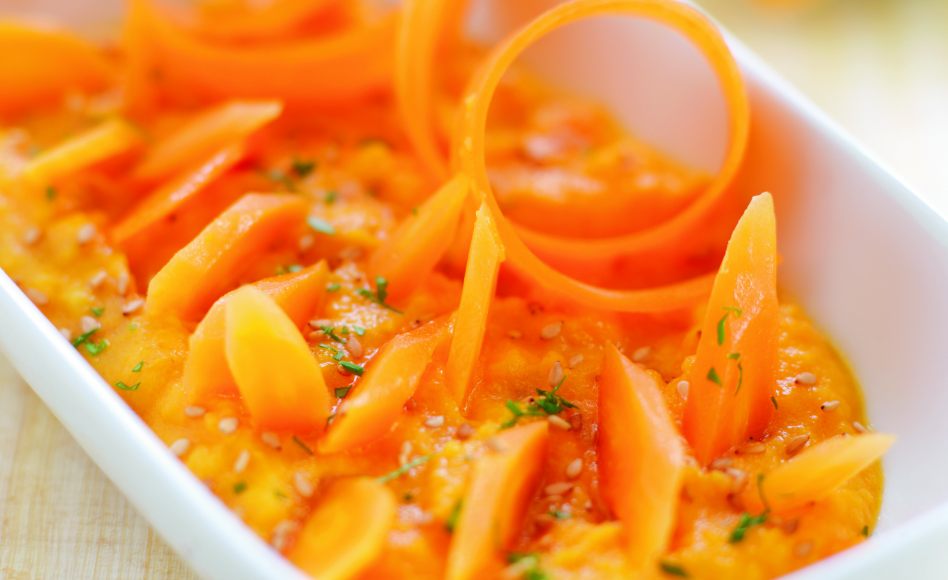 Recette bébé : Purée carotte, gingembre, sésame