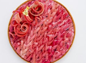 recette de tarte rhubarbe et framboises de florence lesage