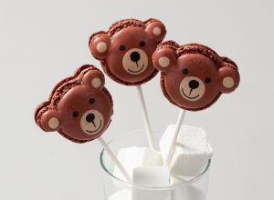 Macarons ours guimauve chocolat