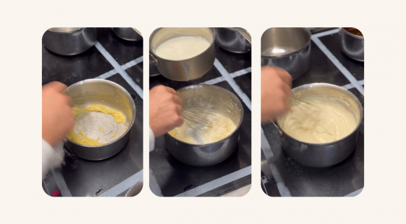 Béchamel minute : la recette express de Pierre Chomet