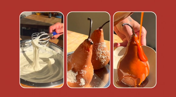 Poires en croûte de sel & caramel coco façon Sophia Roe : le dessert qui bluffe tout le monde