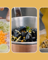 Parfait pour une entrée de Noël : Jean Sulpice dévoile son velouté de butternut aux moules de bouchot