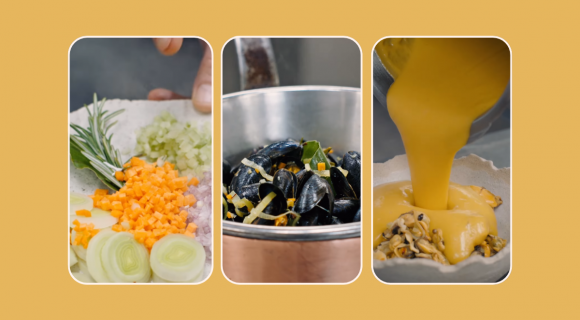 Parfait pour une entrée de Noël : Jean Sulpice dévoile son velouté de butternut aux moules de bouchot