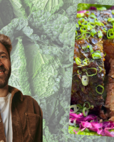 Le chef Julien Duboué partage sa recette du moment : le chou farci confit au four à pain !