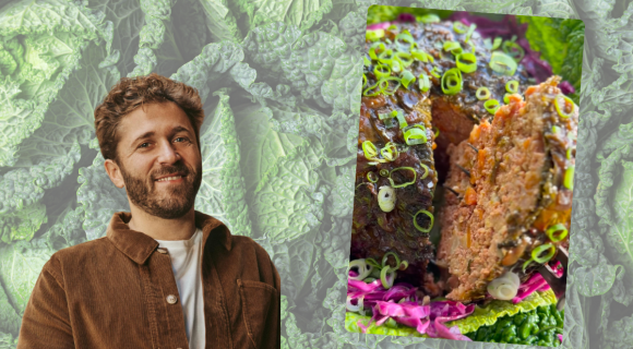 Le chef Julien Duboué partage sa recette du moment : le chou farci confit au four à pain !