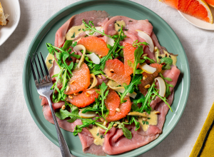 Carpaccio de veau au pamplemousse rose de Floride