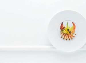 Homard court-bouillonné, vinaigrette crustacé/vanille par Alain Ducasse