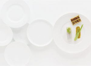 Cabillaud, crème à la moutarde douce, fenouil, gaufre de pomme de terre par Alain Ducasse