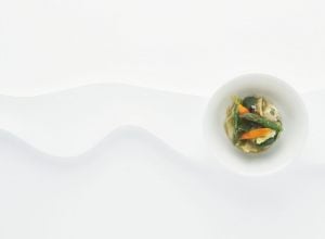 Légumes à la barigoule en vinaigrette vanillée par Alain Ducasse